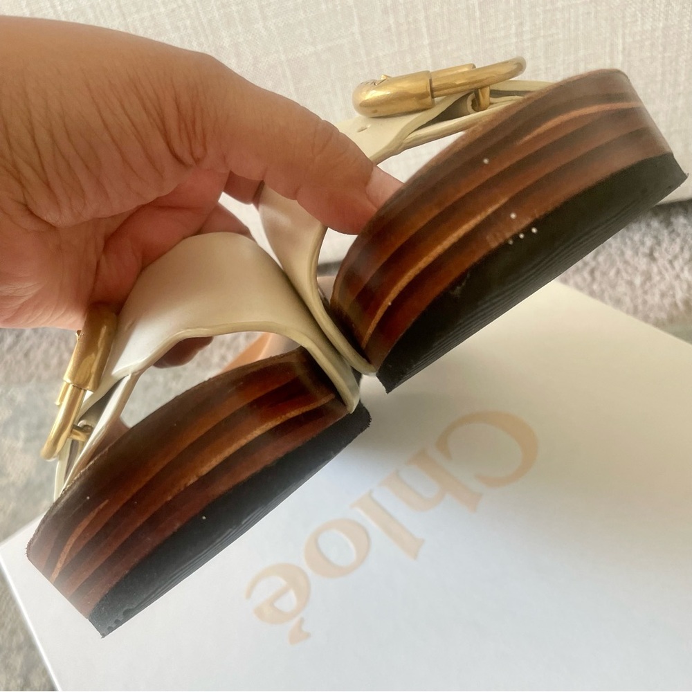 Chloe Ingrid Platform Sandals with Gold Buckle - Picture 10 of 12